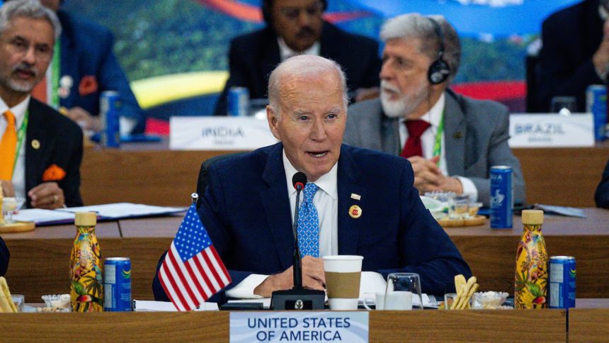 biden Biden pide apoyo para Ucrania y presión sobre Hamas en la cumbre del G20