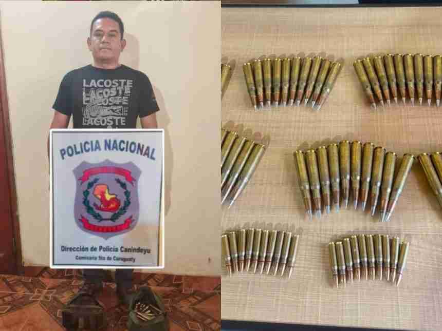 Detienen a militar con proyectiles de guerra