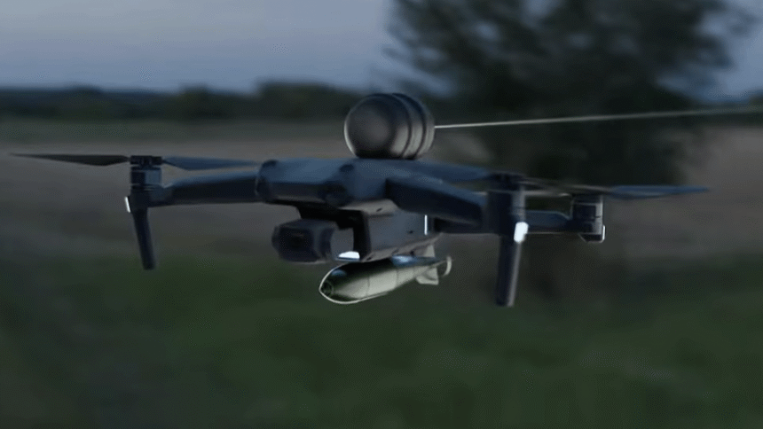 Drones con fibra óptica revolucionan guerra