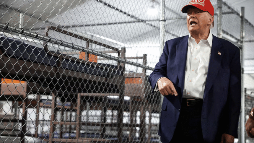 visita Trump visita centro migratorio rodeado de caimanes