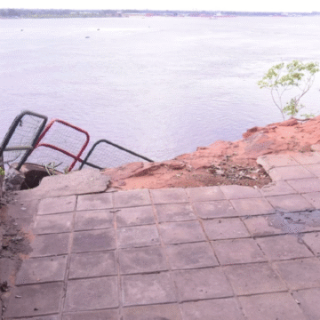 derrumbe Se derrumba parte del mirador Ita Pytã