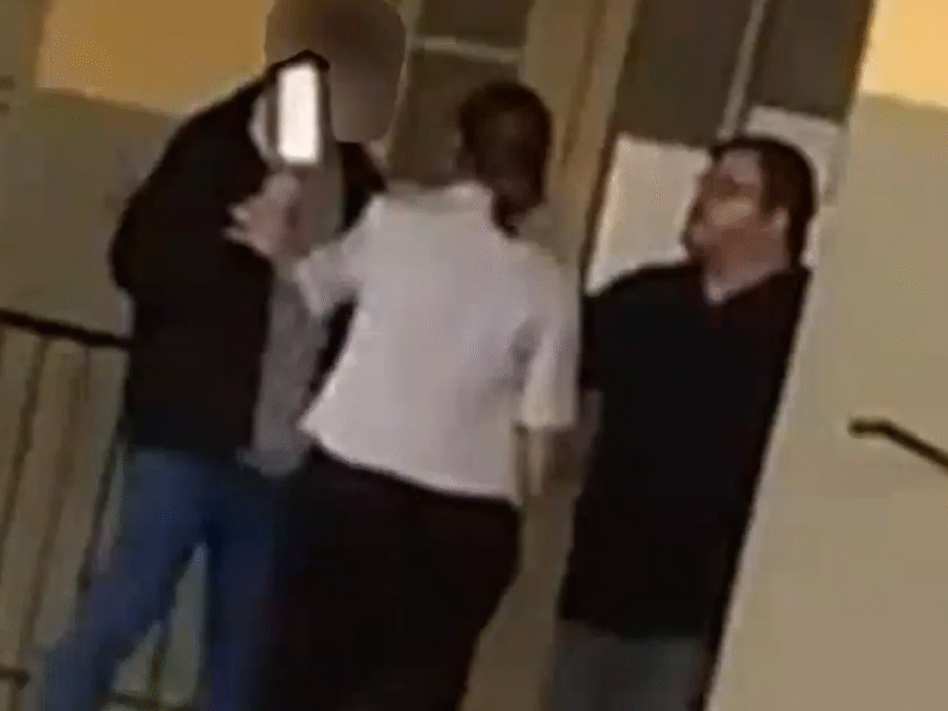 Estudiante amenaza con cuchillo a docente